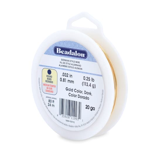Beadalon® Gauge Gold Round German Style Wire